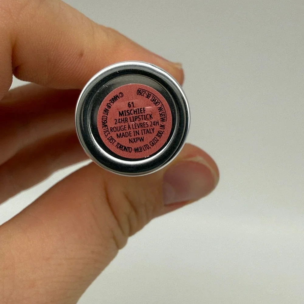 MAC Locked Kiss 24HR Lipstick 61 Mischief 0.06oz Matte Longwear Slim Stick